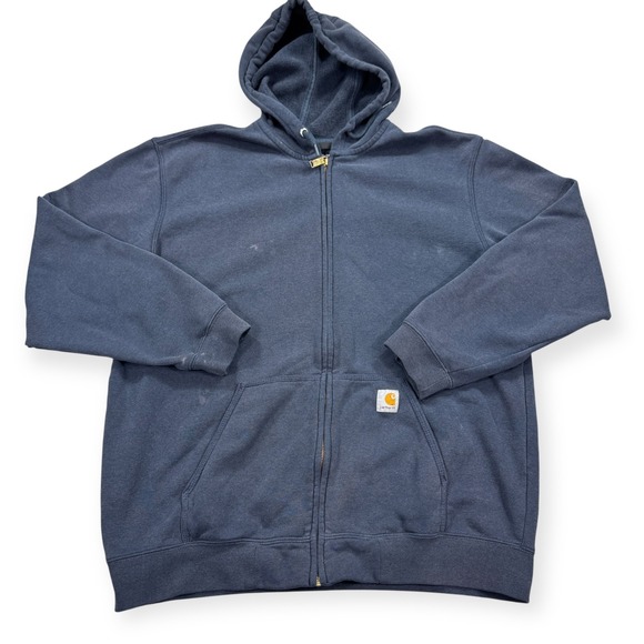 Carhartt Other - Carhartt Hoodie Mens XL Navy Blue Zip Up Fleece Loose Fit Heavyweight Sweatshirt